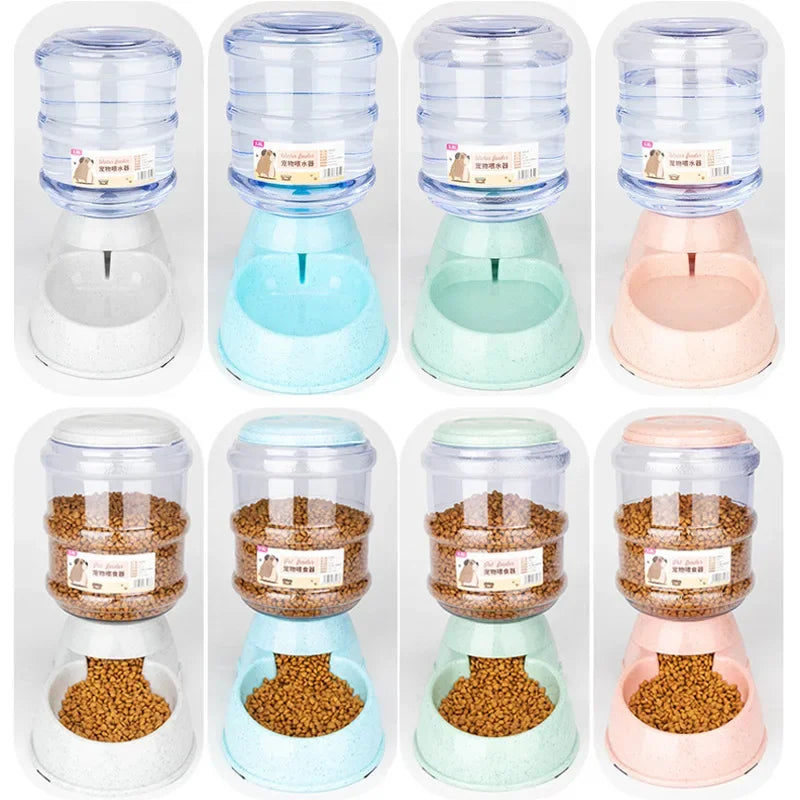 Automatic Pet Feeder Bowl And Water Dispenser Cats And Dogs
