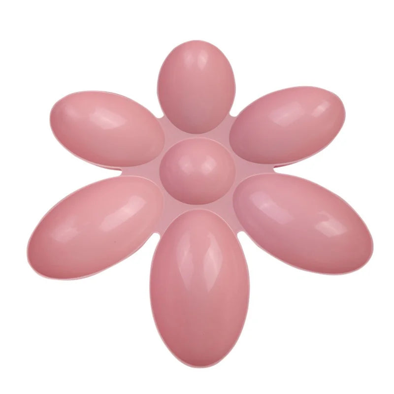 Pet Dog Petal Feeding Bowl Petal Shape 6 In 1 Feeding Container Cat Food And Water Storage Pet Accessories Supplies Dog Feeders