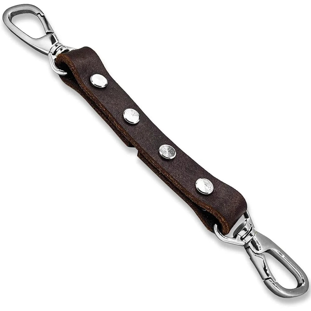 Durable Dog Collar Safety Strap Harness Clip Escape Proof Handmade Leather Connector for All Breeds