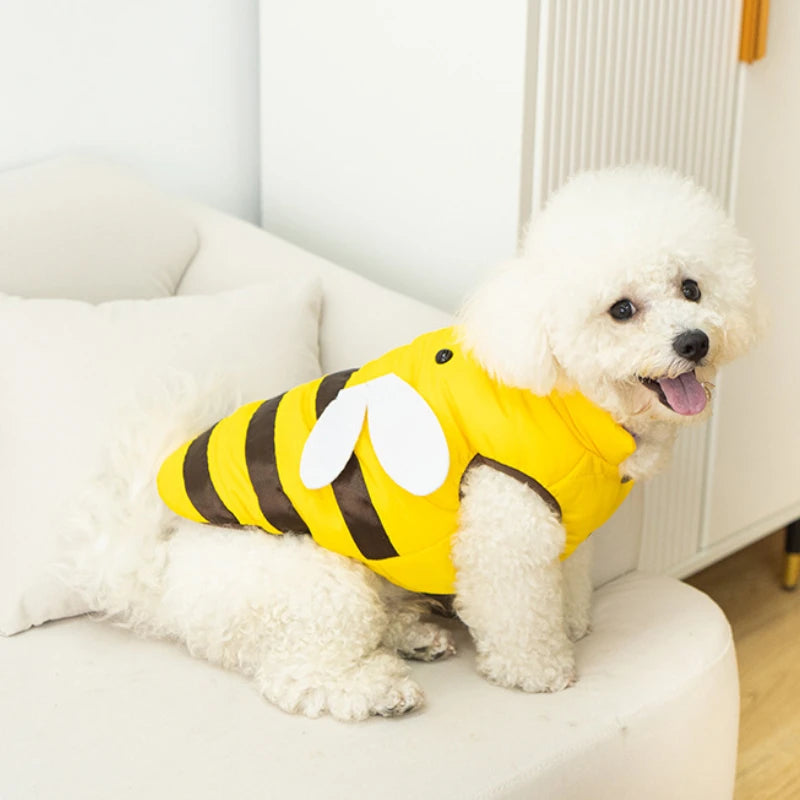 All Season Bee Pattern Dog Cat Waterproof Pet Clothing