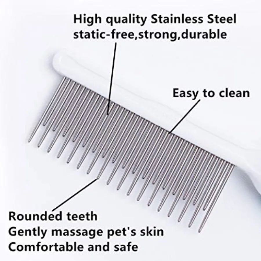 Long and Short Teeth PetCare Comb for Dogs and Cats
