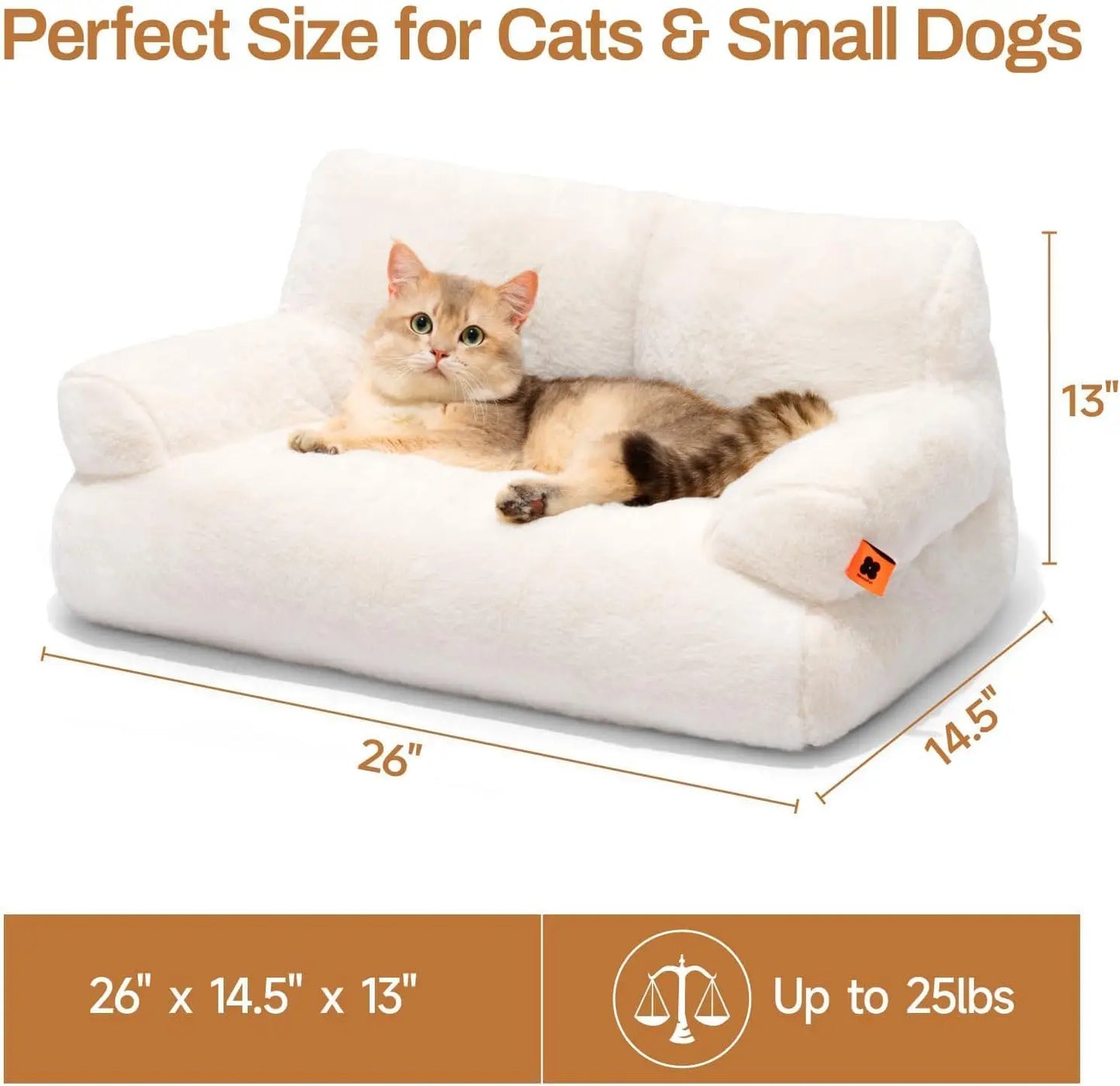 Mewoofun Pet Couch Bed Washable Cat And Small Dog Bed