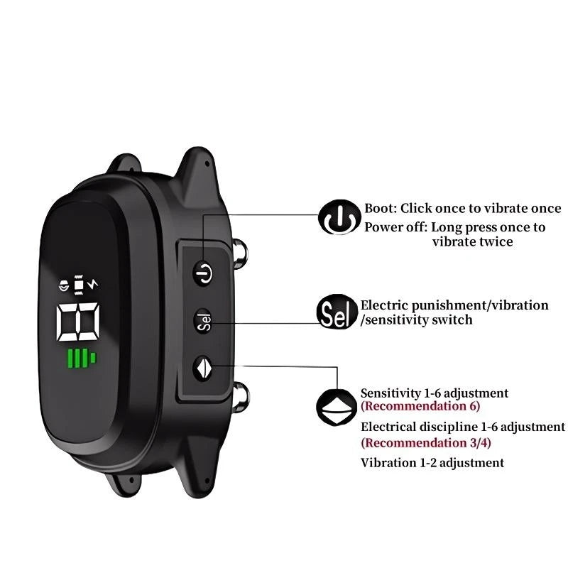 Rechargeable Waterproof Bark Collar With Vibration Training For Dogs