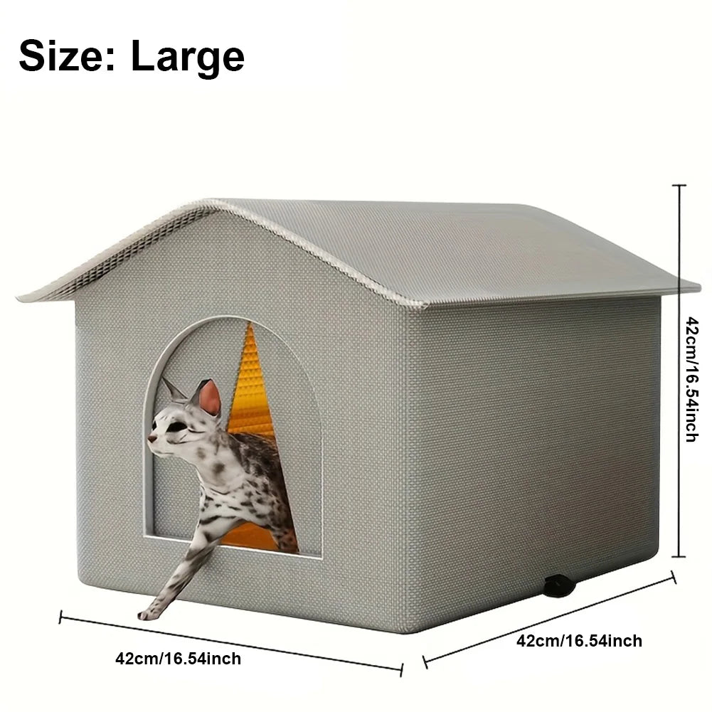 Outdoor Stray Cat Dog House Waterproof Outdoor Winter Warm Pet Cave Sleeping Beds Home Washable for Small Dog Puppy Supplies