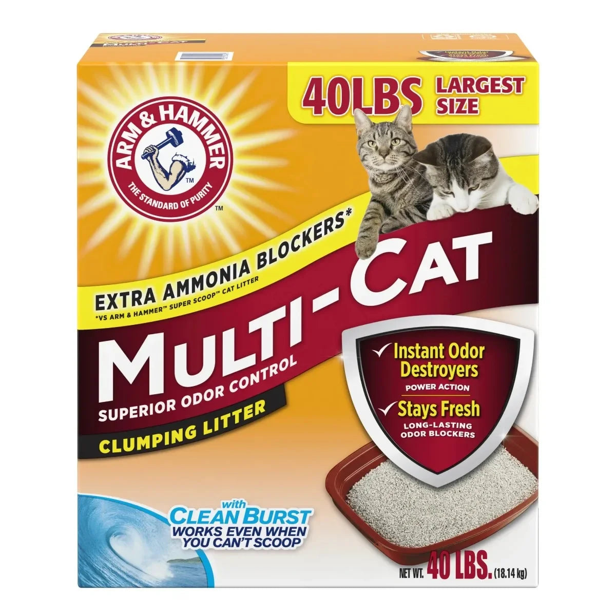2 pack Superior Odor Control Cat Litter