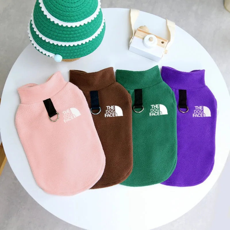 Autumn Winter Fleece Dog Sweater Coat For Dogs Apparel