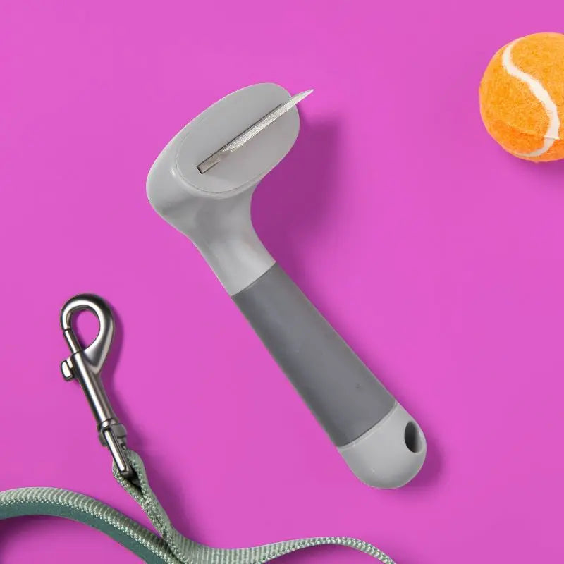 Dog and Cat Deshedding Tool with Ergonomic Non Slip Handle