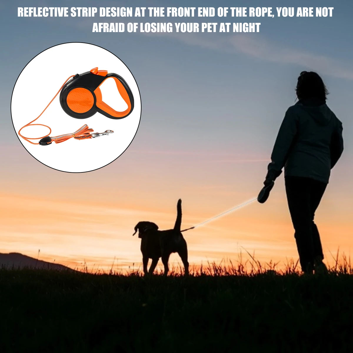 Heavy Duty Retractable Dog Leash With Non Slip Handle