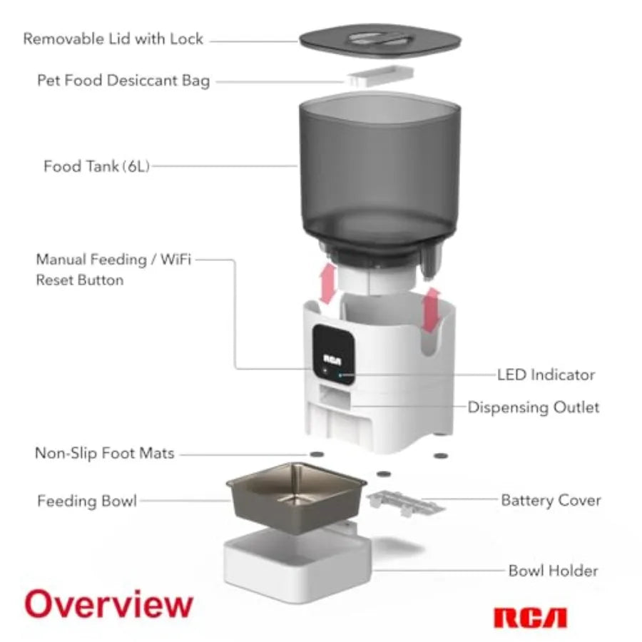 Smart Pet Feeder With WiFi App Control For Remote Feeding