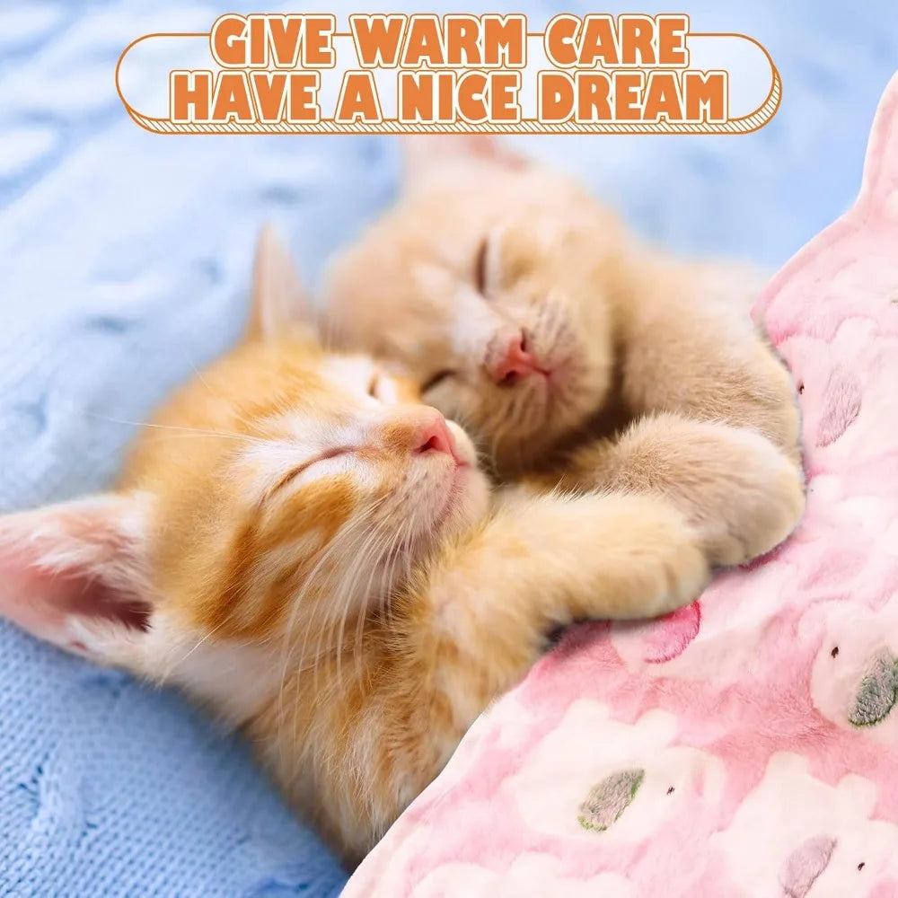 18 Pack Fleece Pet Blanket Set Cozy Sleep Mats For Dogs Cats