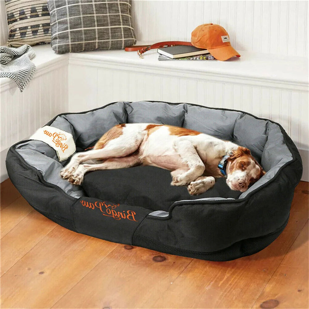 Waterproof Orthopedic Dog Bed With Removable Cover And Washable Pad