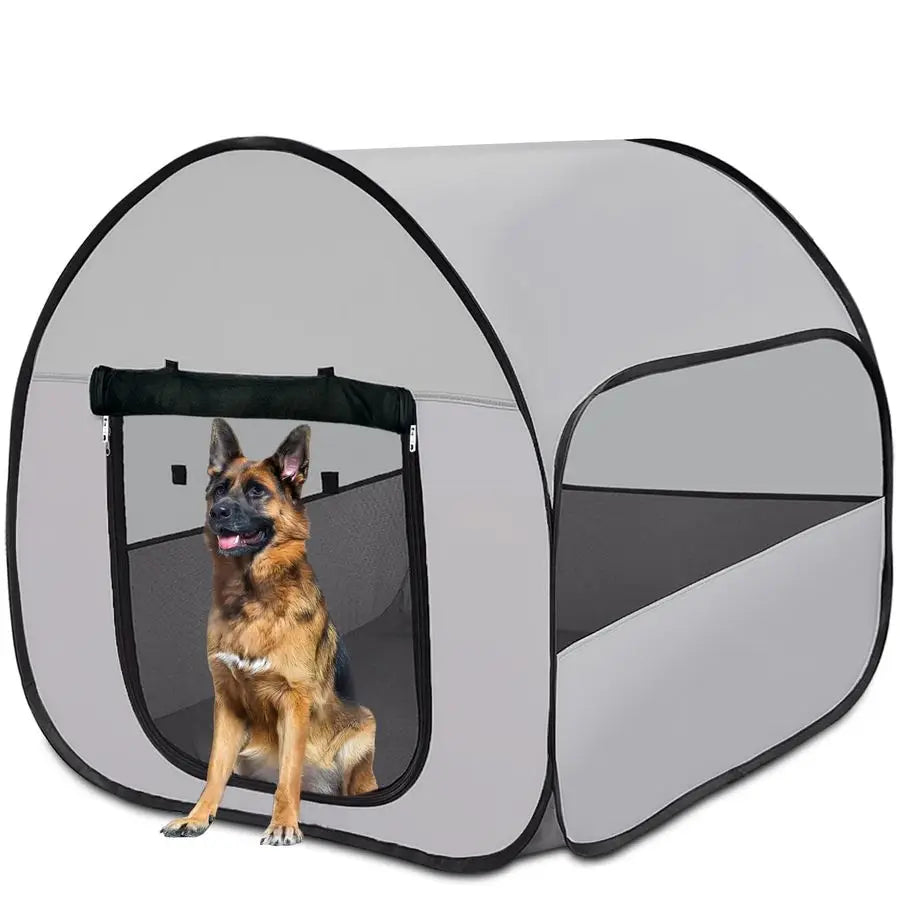 PopUp Dog Kennel Enclosure Large Large Portable Outdoor Pet Crate with Carry Bag, Waterproof Travel Carrier for Camping Home, Gr