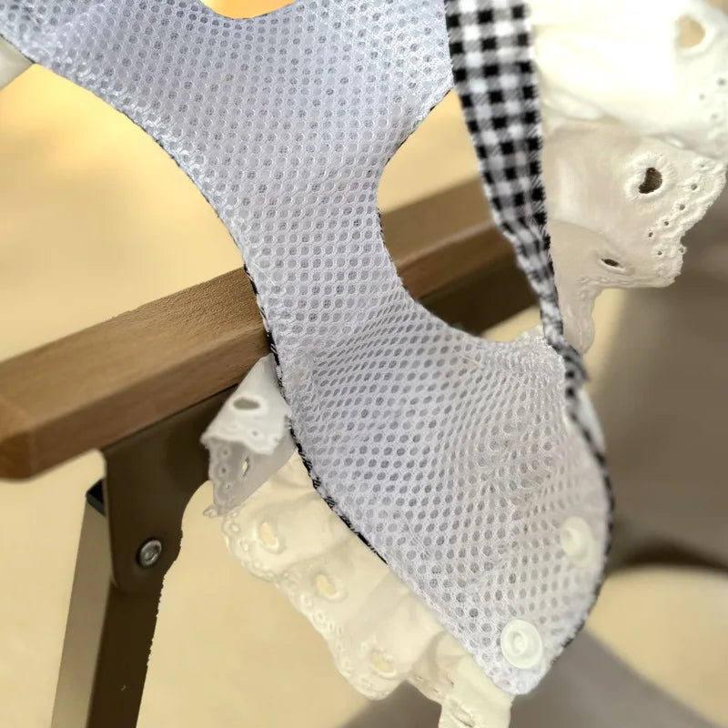Lace Puppy Plaid Summer Clothes Harness Vest for Dogs