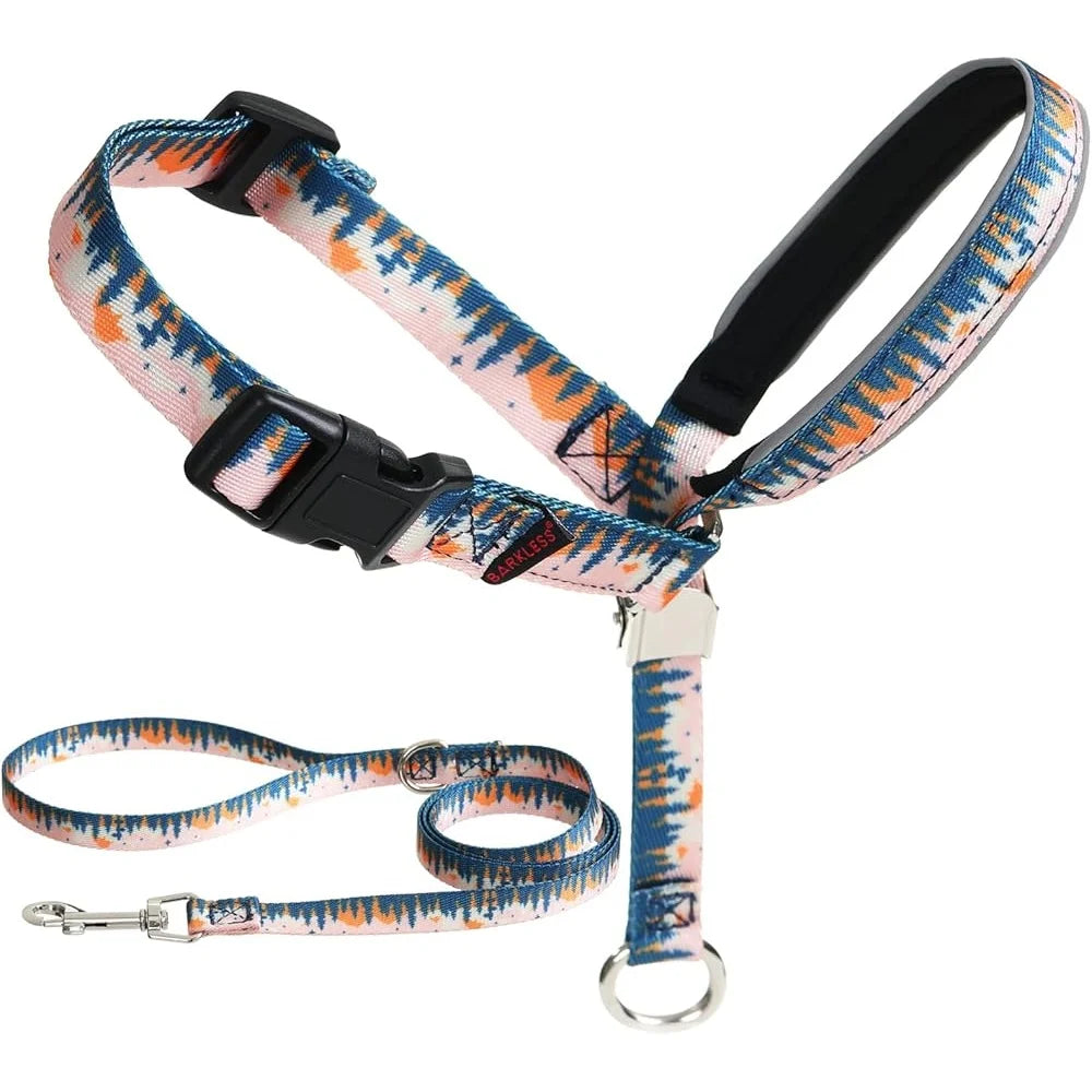 Dog Head Collar Anti Pulling Halter with Leash Adjustable Snout Harness for Large Medium Small Dogs Safe Durable Training Tool