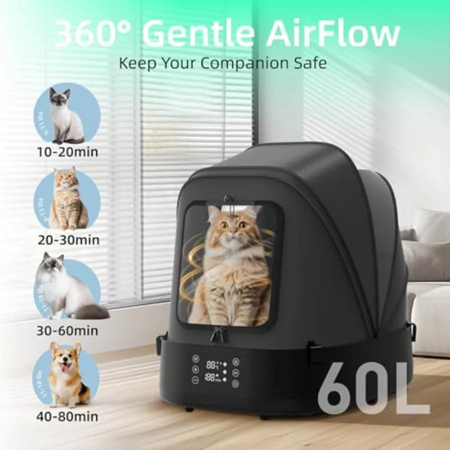 Foldable Pet Dryer Box With Quiet Airflow And Smart Control