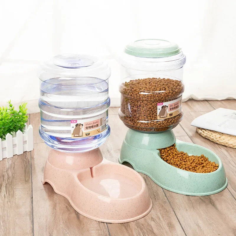 Automatic Pet Feeder Bowl And Water Dispenser Cats And Dogs