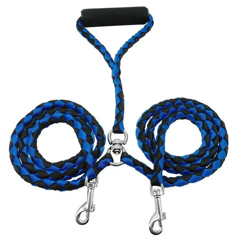 Double Leash For Dogs With 360 Degree Rotation And Safety