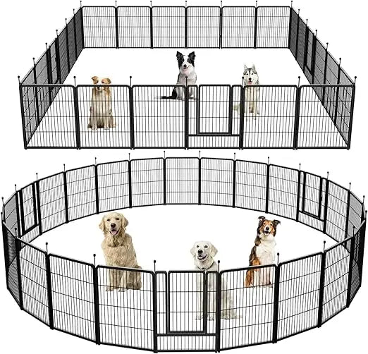 Foldable Outdoor Metal Dog Fence With Door Playpen