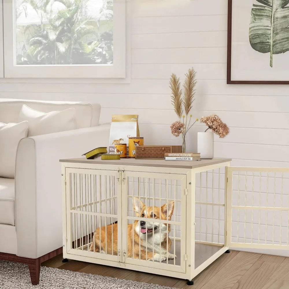 Sturdy Dog Crate Furniture Side Table For Small Breeds
