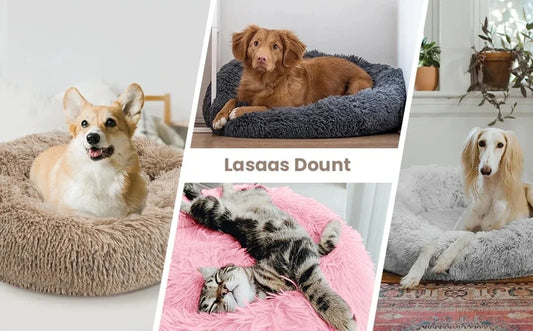 Luxurious Round Pet Bed For Dogs And Cats Plush Comfort