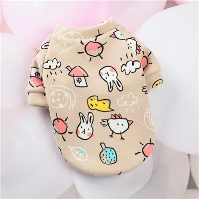 Cartoon Pet Hoodie Coat For Small Dogs And Cats Winter Wear