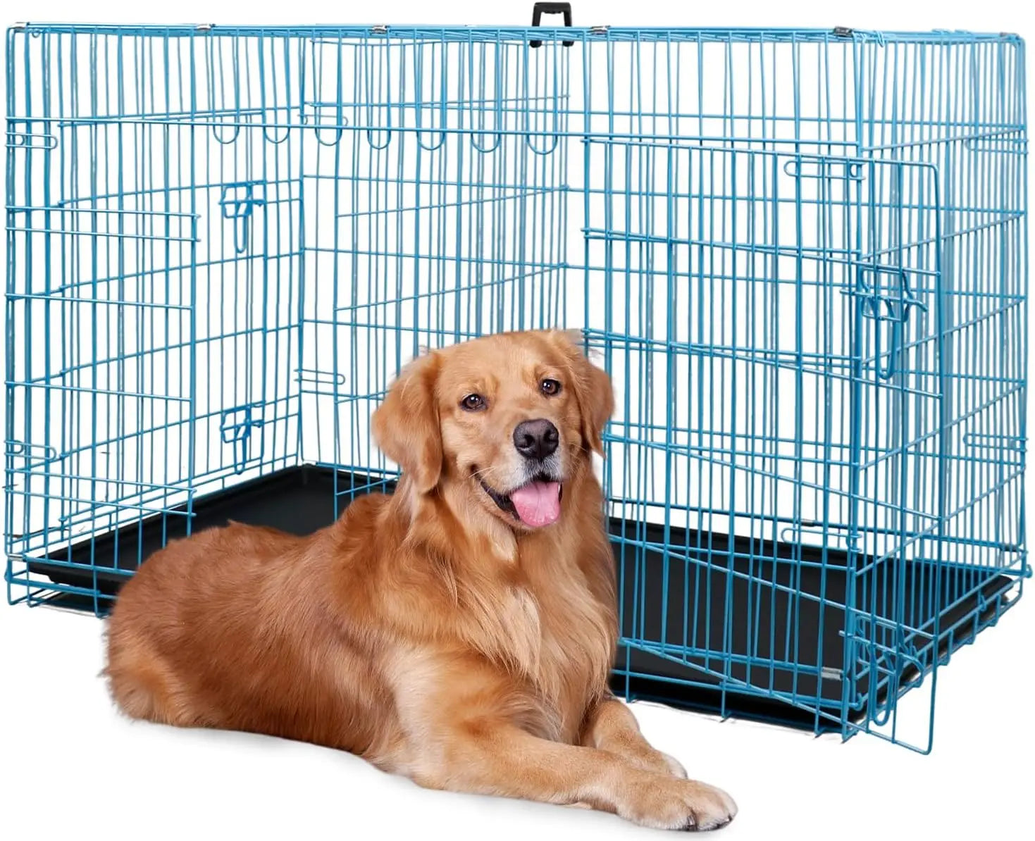 BestPet Dog Crate 48  Black Foldable Metal