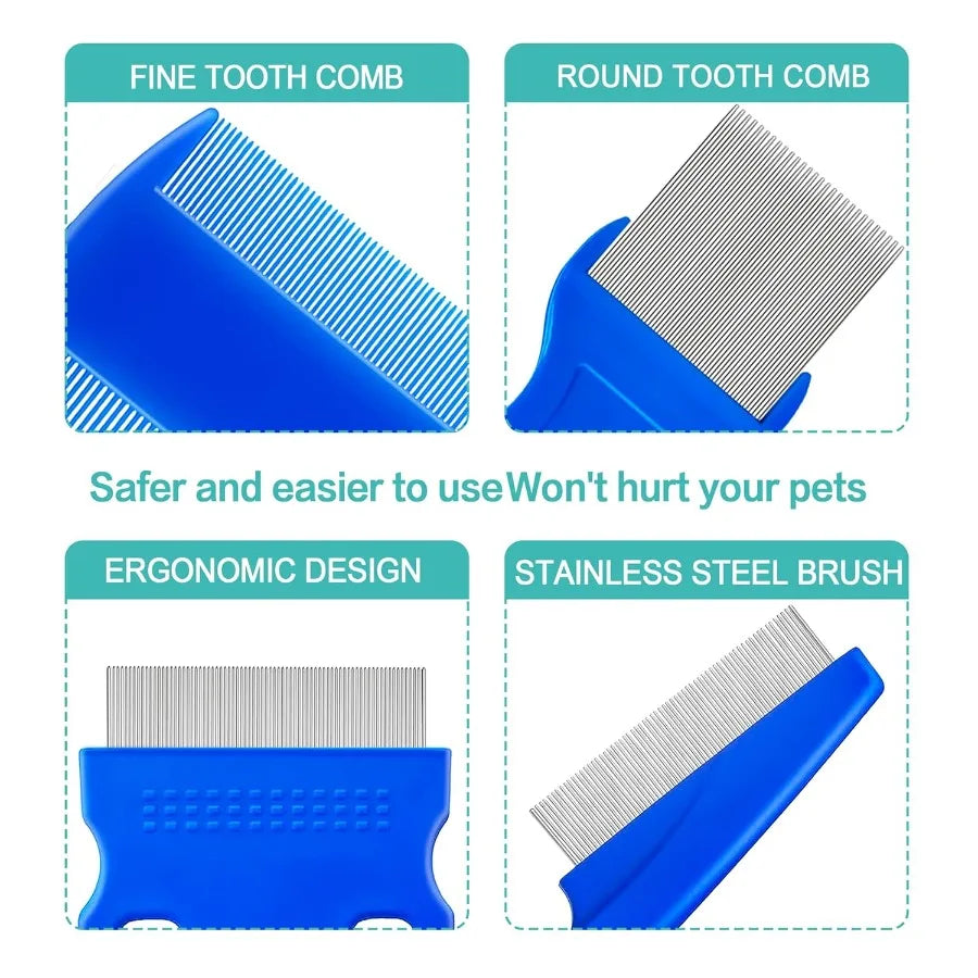 Stainless Steel Flea and Lice Comb for Dogs and Cats