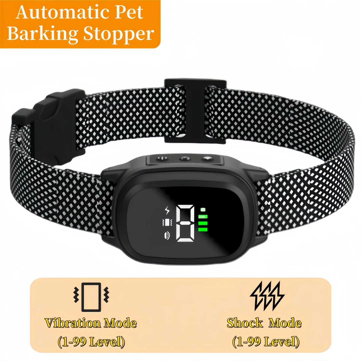Rechargeable Waterproof Bark Collar With Vibration Training For Dogs