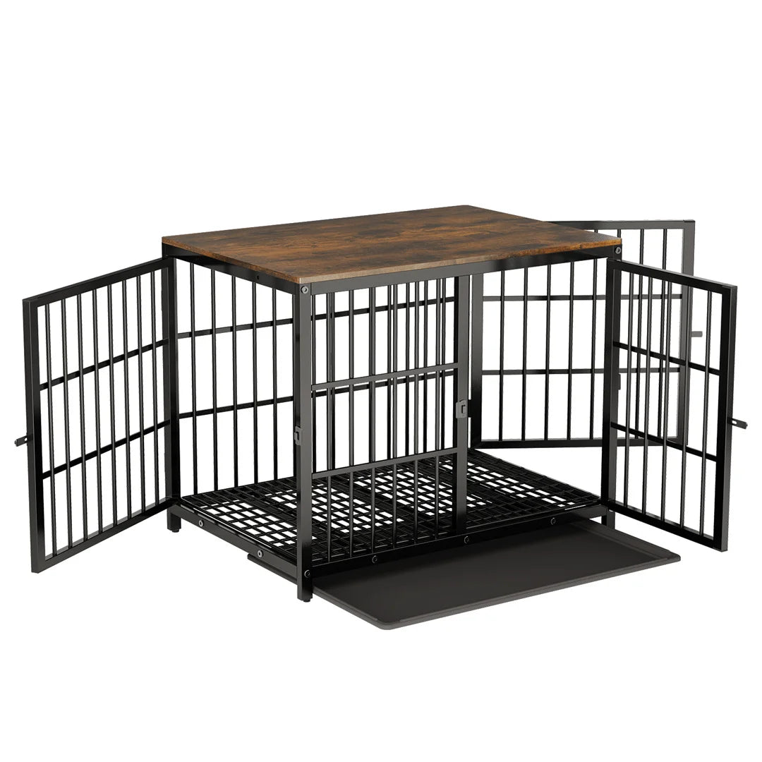 Furniture Style Dog Crate End Table With Three Doors