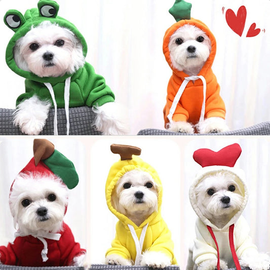Cozy Plush Dog Hoodie Coat For Small Breeds Autumn Wear