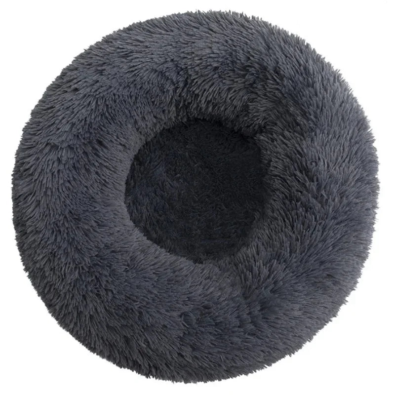 Luxurious Round Pet Bed For Dogs And Cats Plush Comfort