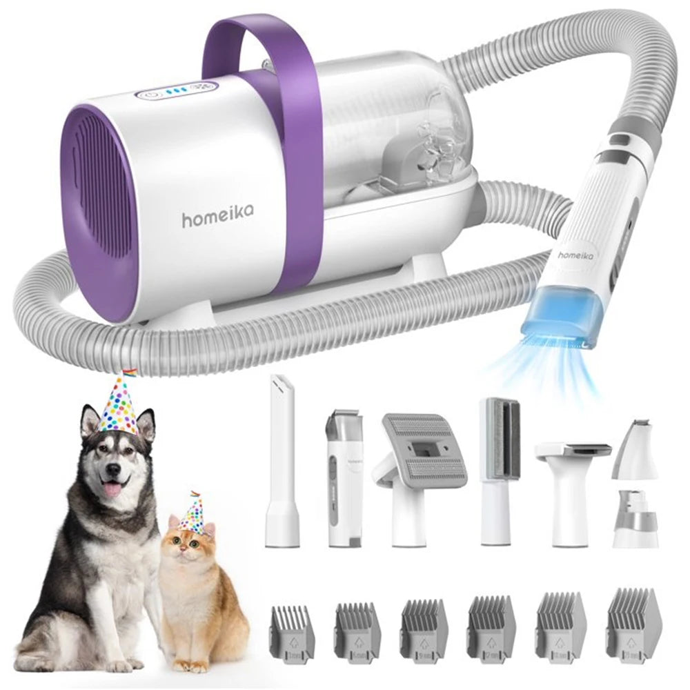 Homeika Pet Grooming Vacuum Kit with Nail Grinder and Brush