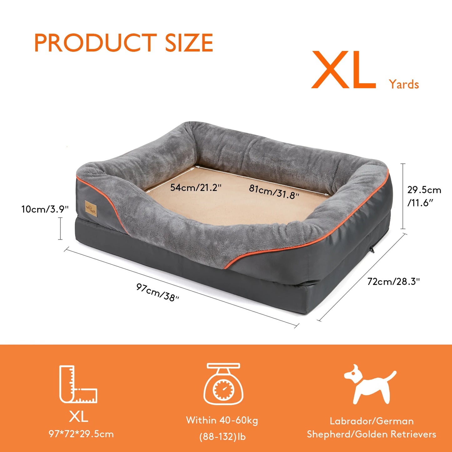 Large Dog Bed Soft Comfortable Anti Allergy Warm Fleece 
