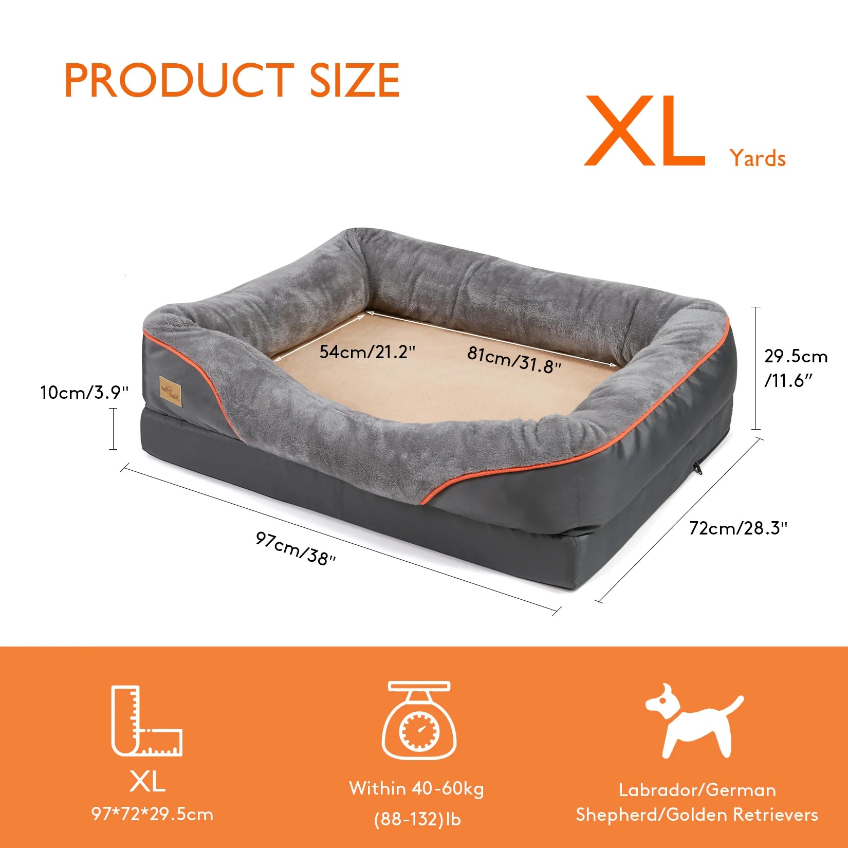 Large Dog Bed Soft Comfortable Anti Allergy Warm Fleece 