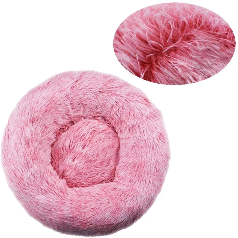 Luxurious Round Pet Bed For Dogs And Cats Plush Comfort