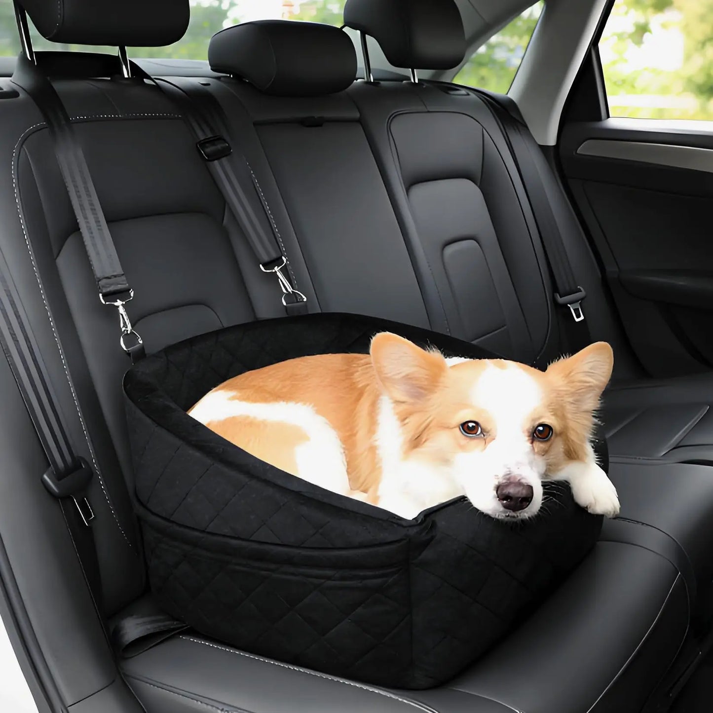 Dog Booster Car Seat, Detachable Washable Pet Dog Bed