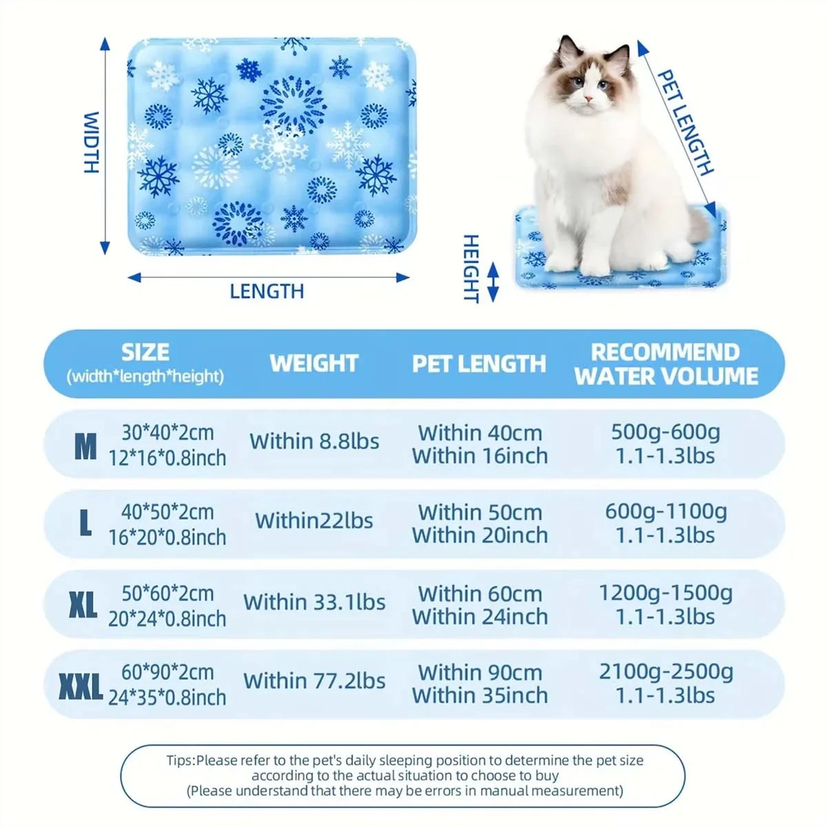 Pet Cooling Mat Dry Ice Pet Cool Pad Water Injection Cooling Dog Beds Keep Your Pet Cool Waterproof Wear Resistant For Dogs&Cats