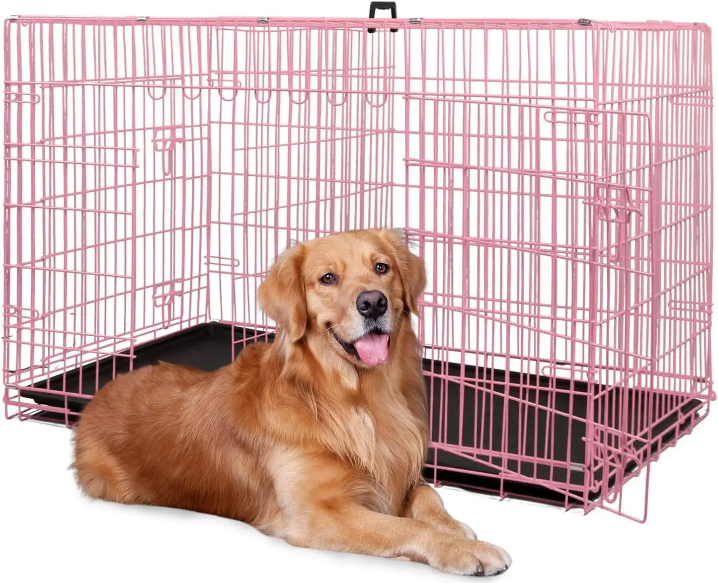 BestPet Dog Crate 48  Black Foldable Metal