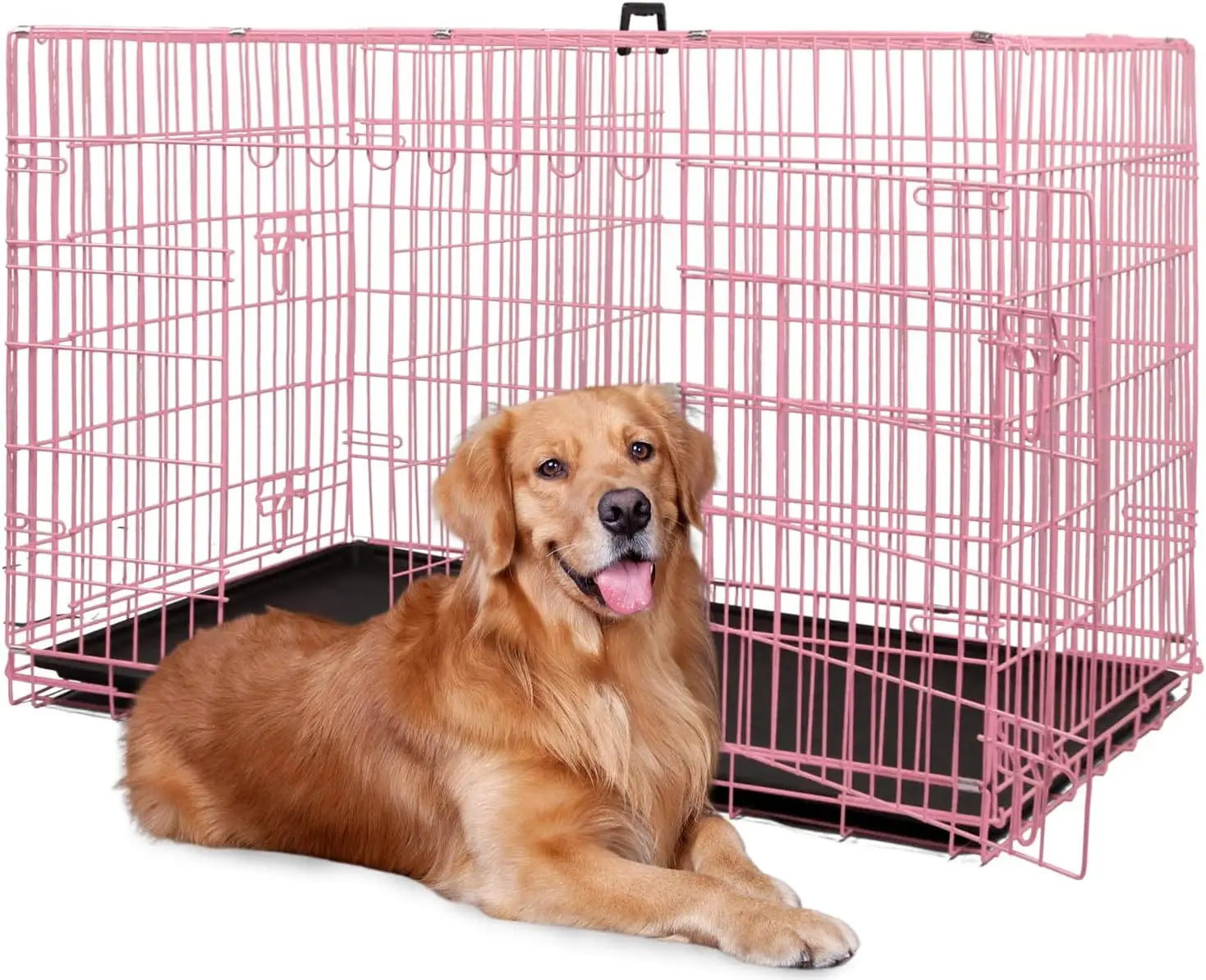 BestPet Dog Crate 48  Black Foldable Metal