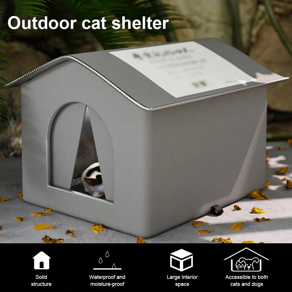 Outdoor Stray Cat Dog House Waterproof Outdoor Winter Warm Pet Cave Sleeping Beds Home Washable for Small Dog Puppy Supplies