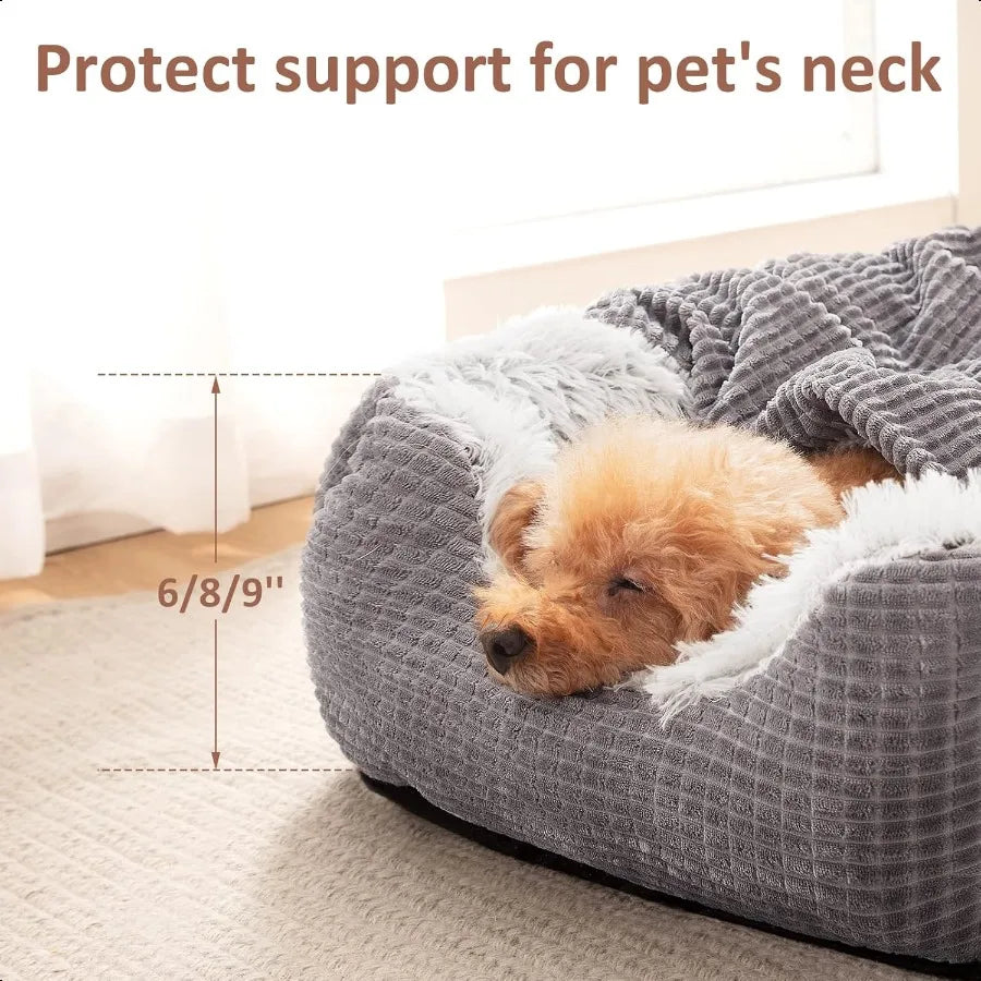 Cozy Rec Cave Hooded Dog Bed For Small Pets Indoors
