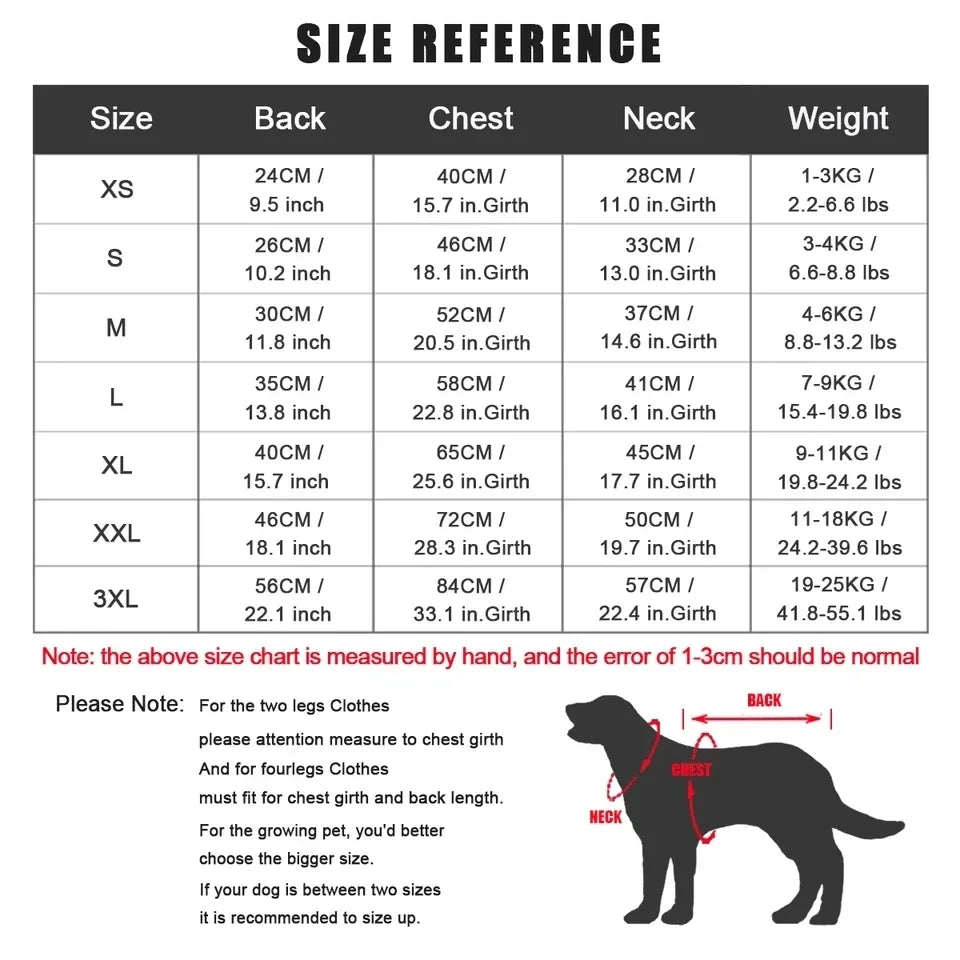 Winter Windproof Reflective Dog Coat for All Breeds