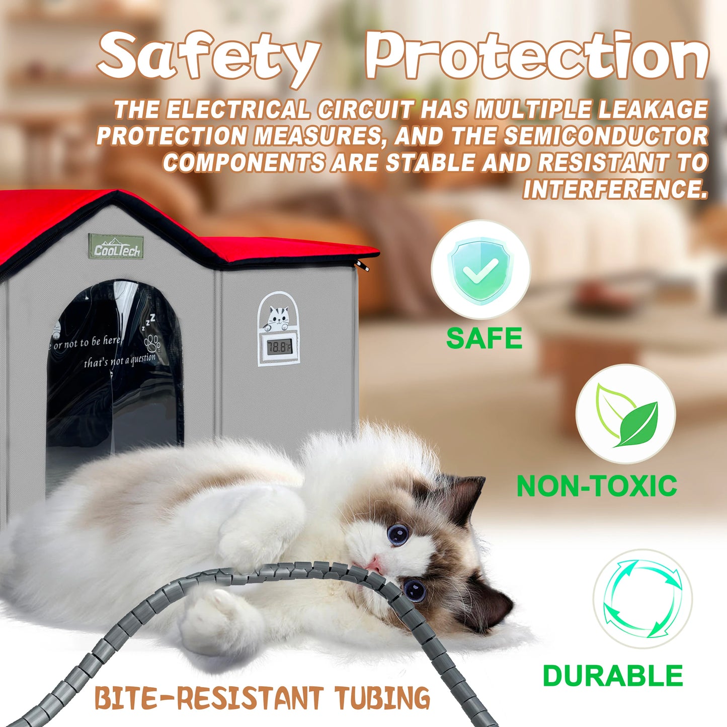 Smart Pet AC House - Auto Climate Control Cabin for Dogs Cats | Energy Efficient Quiet，Scratch-Proof Design