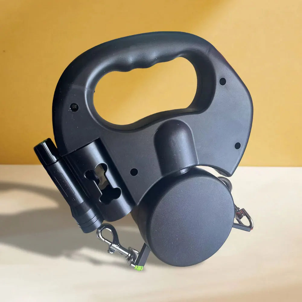 Double Headed Dog Leash with 360 Degree Swivel and LED Light