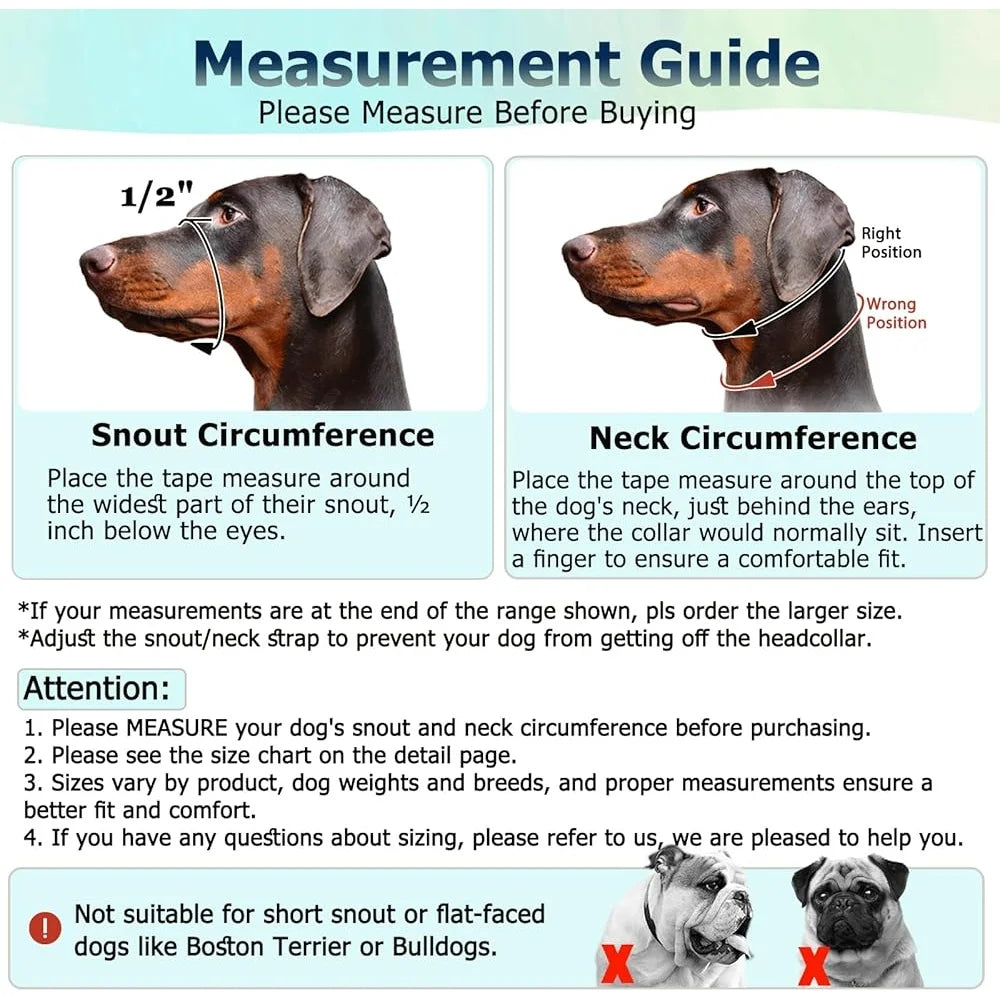 No Pull Dog Head Halter Heavy Pullers Gentle Face Harness Reflective Dog Walking Leash Stop Pulling Medium Aggressive Dogs