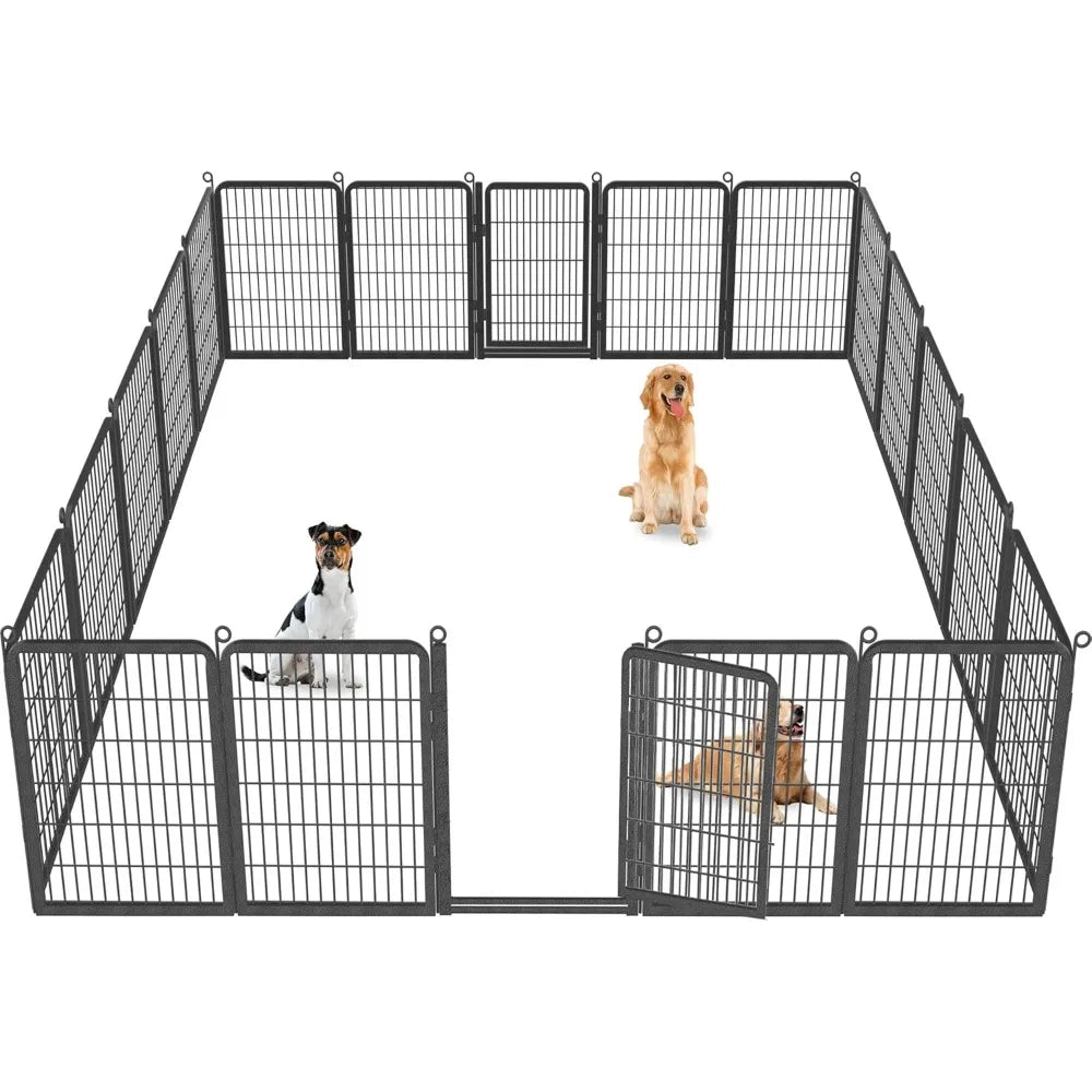 Outdoor Dog Playpen With Full Gate Heavy Duty Fence