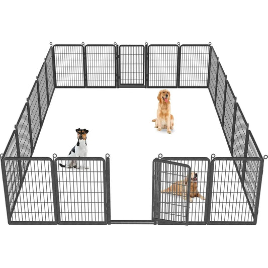 Outdoor Dog Playpen With Full Gate Heavy Duty Fence