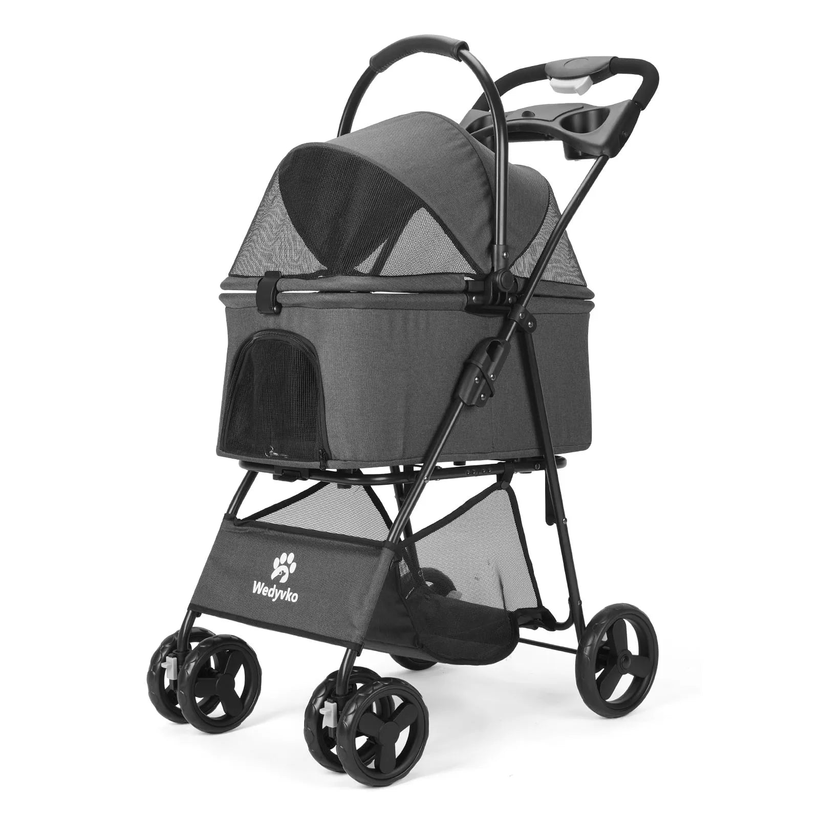 3 in 1 Pet Stroller with Removable Carrier, Folding Stroller 
