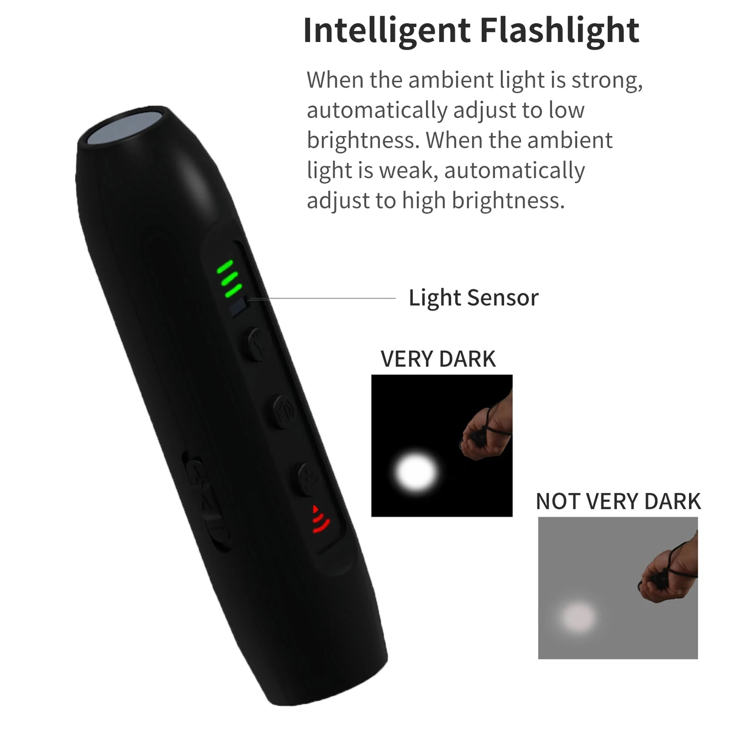 Ultrasonic Dog Repeller with Flashlight and Three Modes