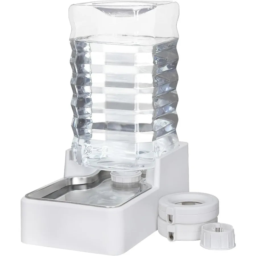 Automatic Pet Water Dispenser Gravity Fed Stainless Bowl